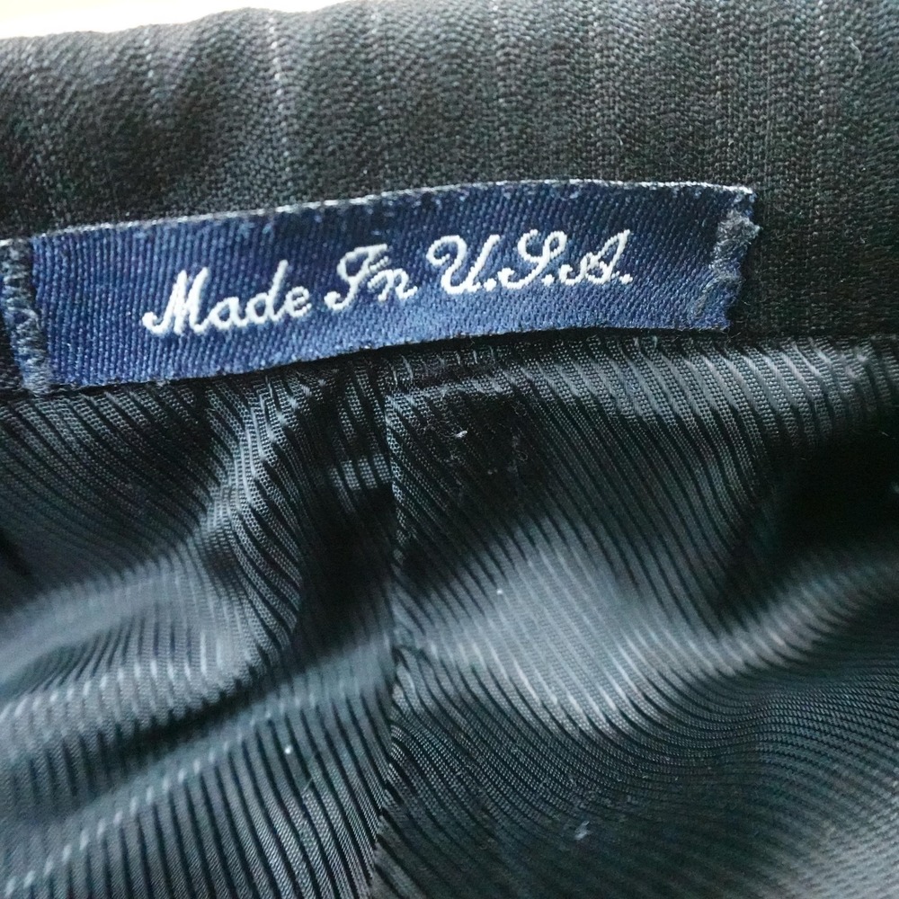 Daniel Cremieux Blazer Mens 44R Black Stripe Loro Piana Wool Sport Coat Jacket - Picture 3 of 16